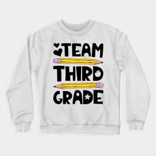 Team Third Grade Funny 3rd Back To School Teacher Student Crewneck Sweatshirt